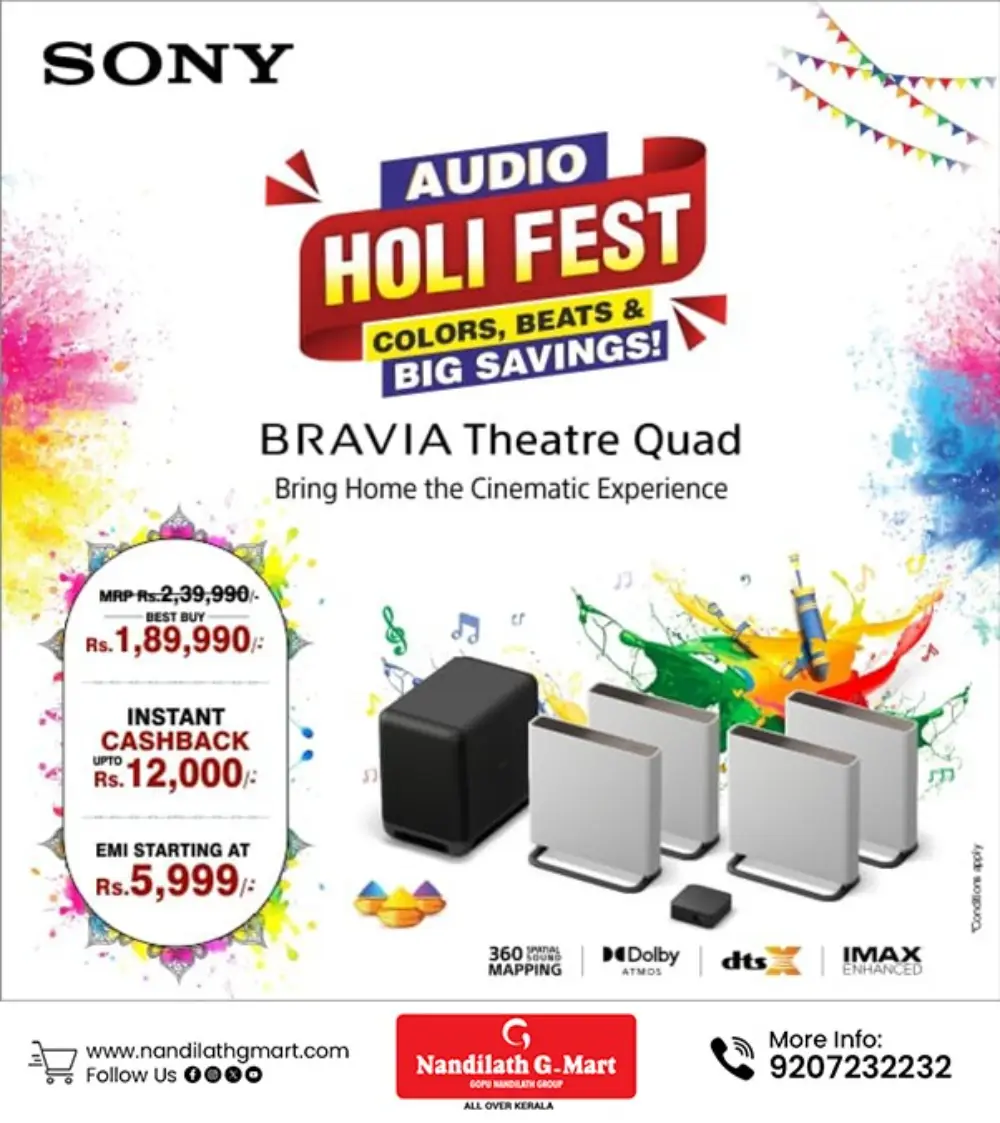 Audio Holi Fest: Up to Rs. 6,000 Cashback & Easy EMIs