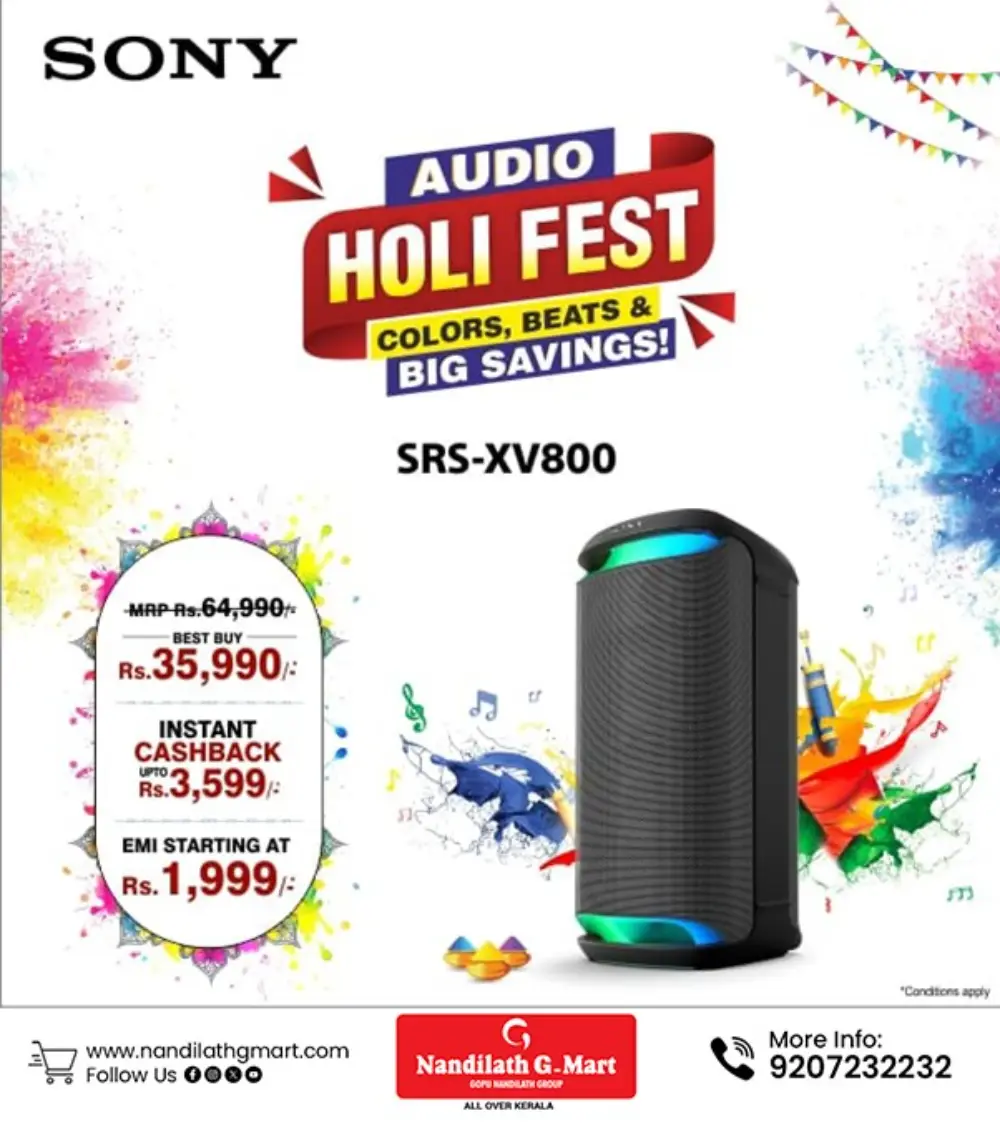 Audio Holi Fest: Up to Rs. 6,000 Cashback & Easy EMIs