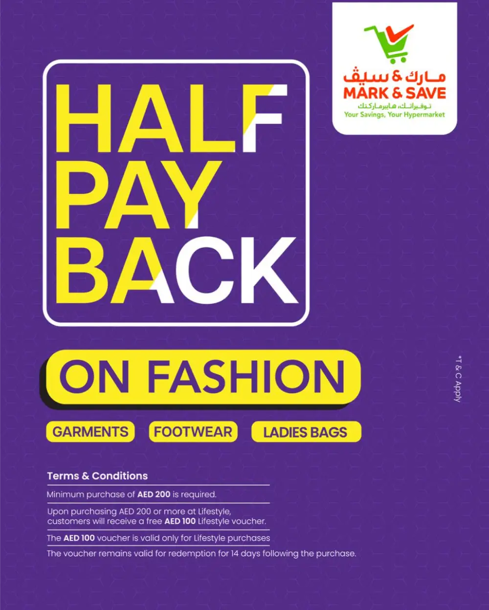 Half Pay Back on Fashion & Footwear | Lifestyle Offer