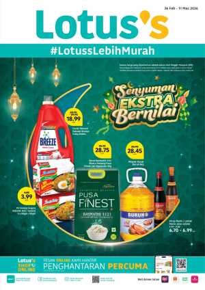 Raya 2026 Grocery & Kitchenware Offers | Weekly Promotion In Lotus's Kuala Lumpur,Labuan,Putrajaya,Johor,Kedah,Kelantan,Malacca,Negeri Sembilan,Pahang,Penang,Perak,Perlis,Sabah,Sarawak,Selangor,Terengganu