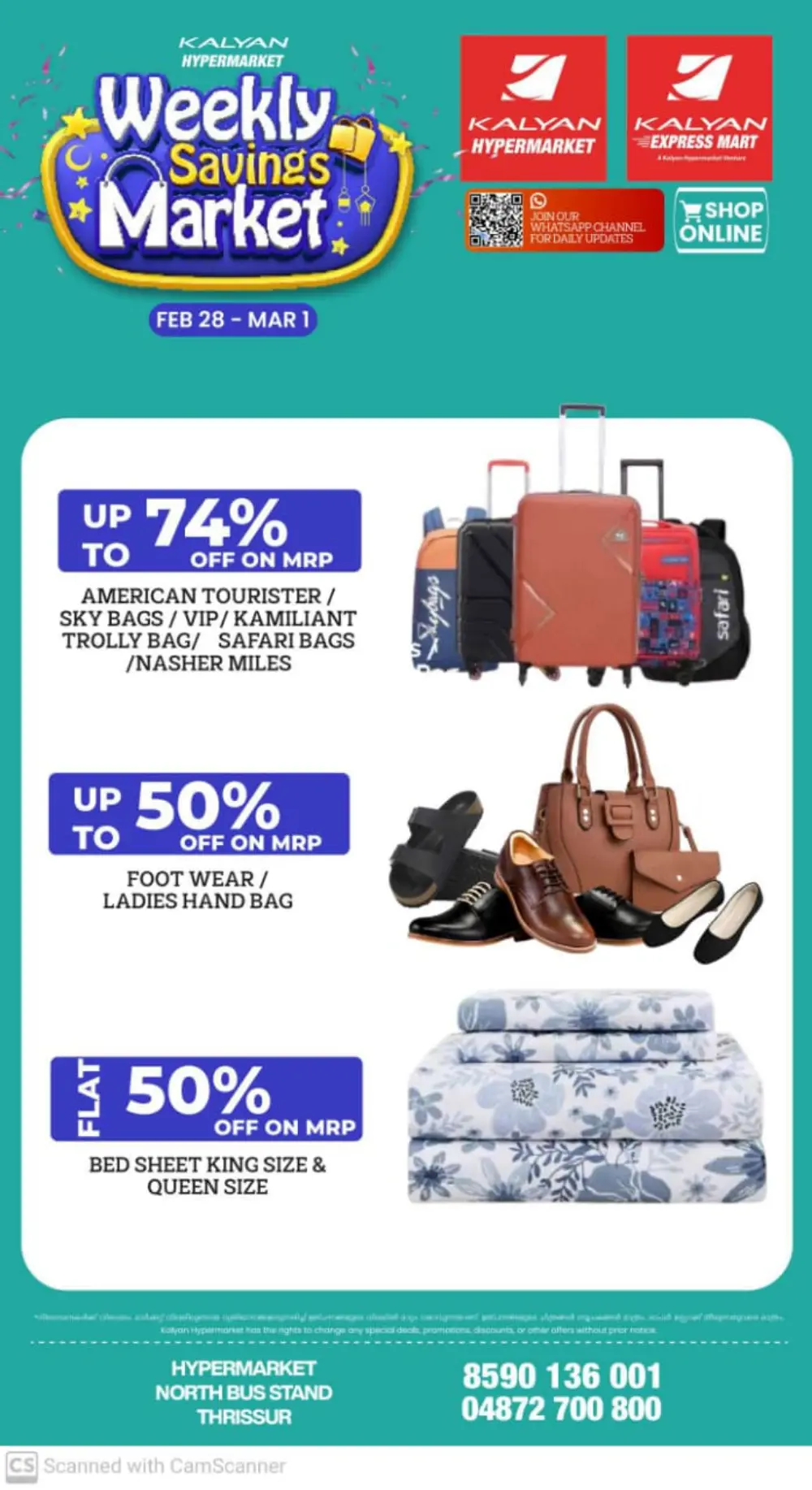 Weekly Savings Market at Kalyan Hypermarket Thrissur | Offers Valid till Mar 1