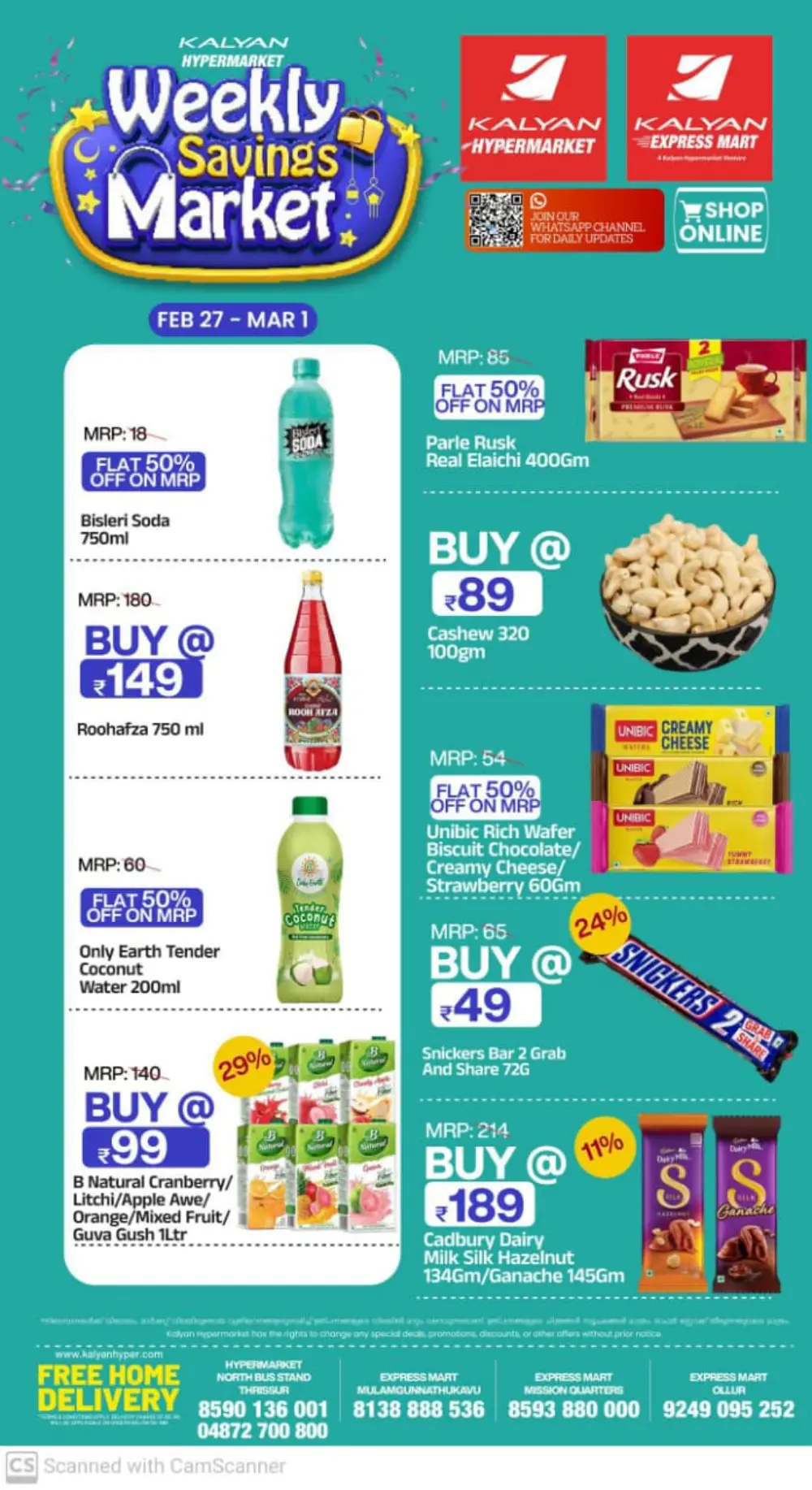 Weekly Savings Market at Kalyan Hypermarket Thrissur | Offers Valid till Mar 1