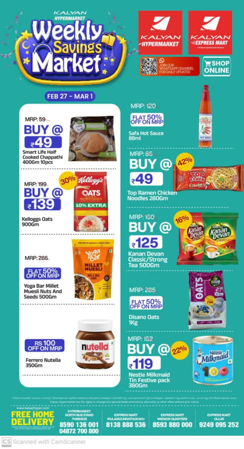 Weekly Savings Market at Kalyan Hypermarket Thrissur | Offers Valid till Mar 1
