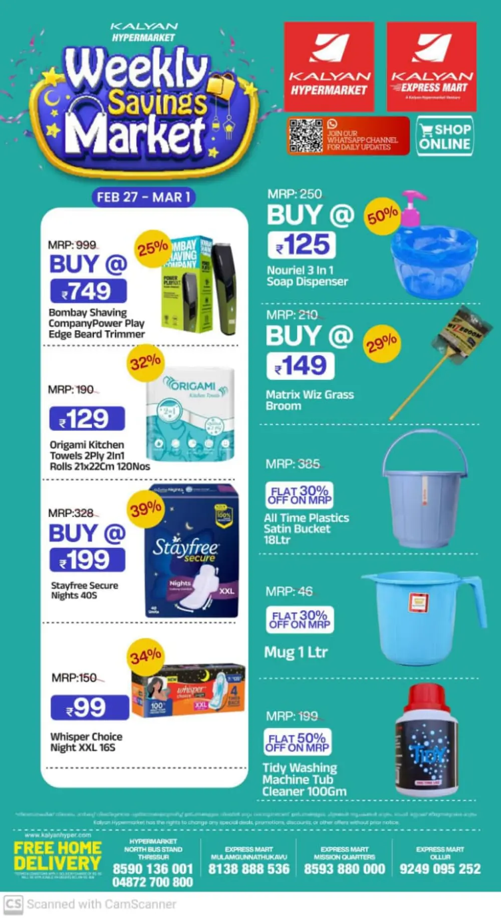 Weekly Savings Market at Kalyan Hypermarket Thrissur | Offers Valid till Mar 1