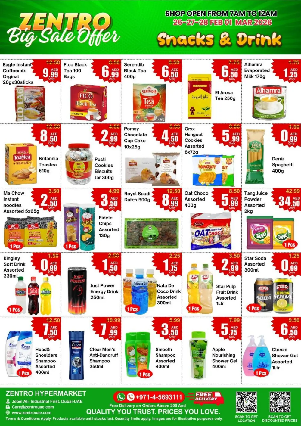 50% Off Grocery Deals | Zentro Hypermart Jebel Ali | Ends March 5