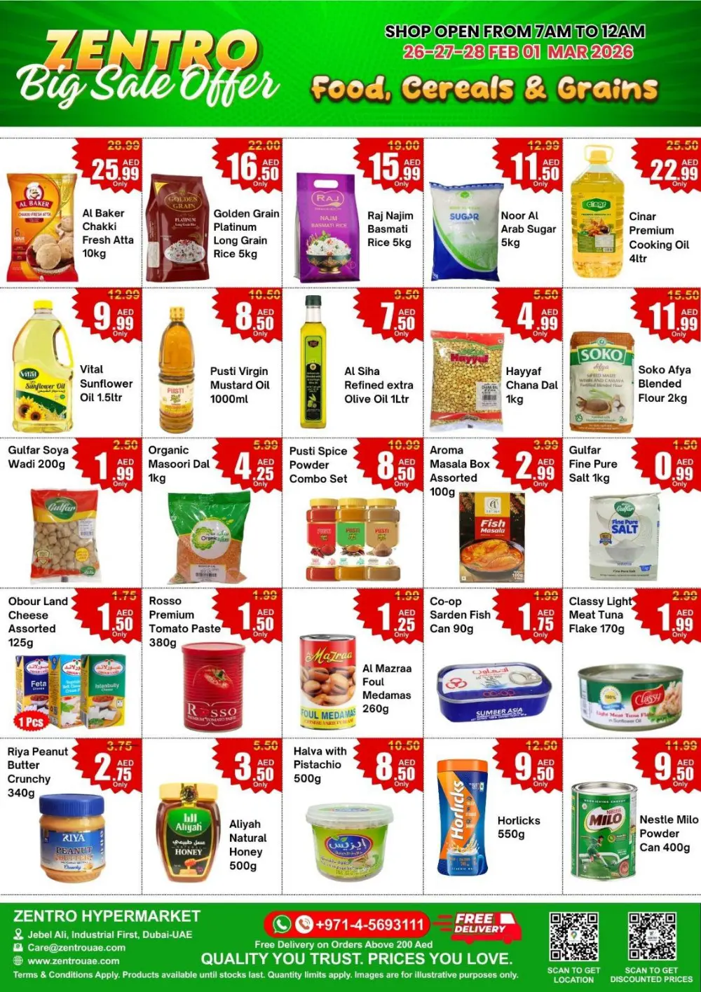 50% Off Grocery Deals | Zentro Hypermart Jebel Ali | Ends March 5