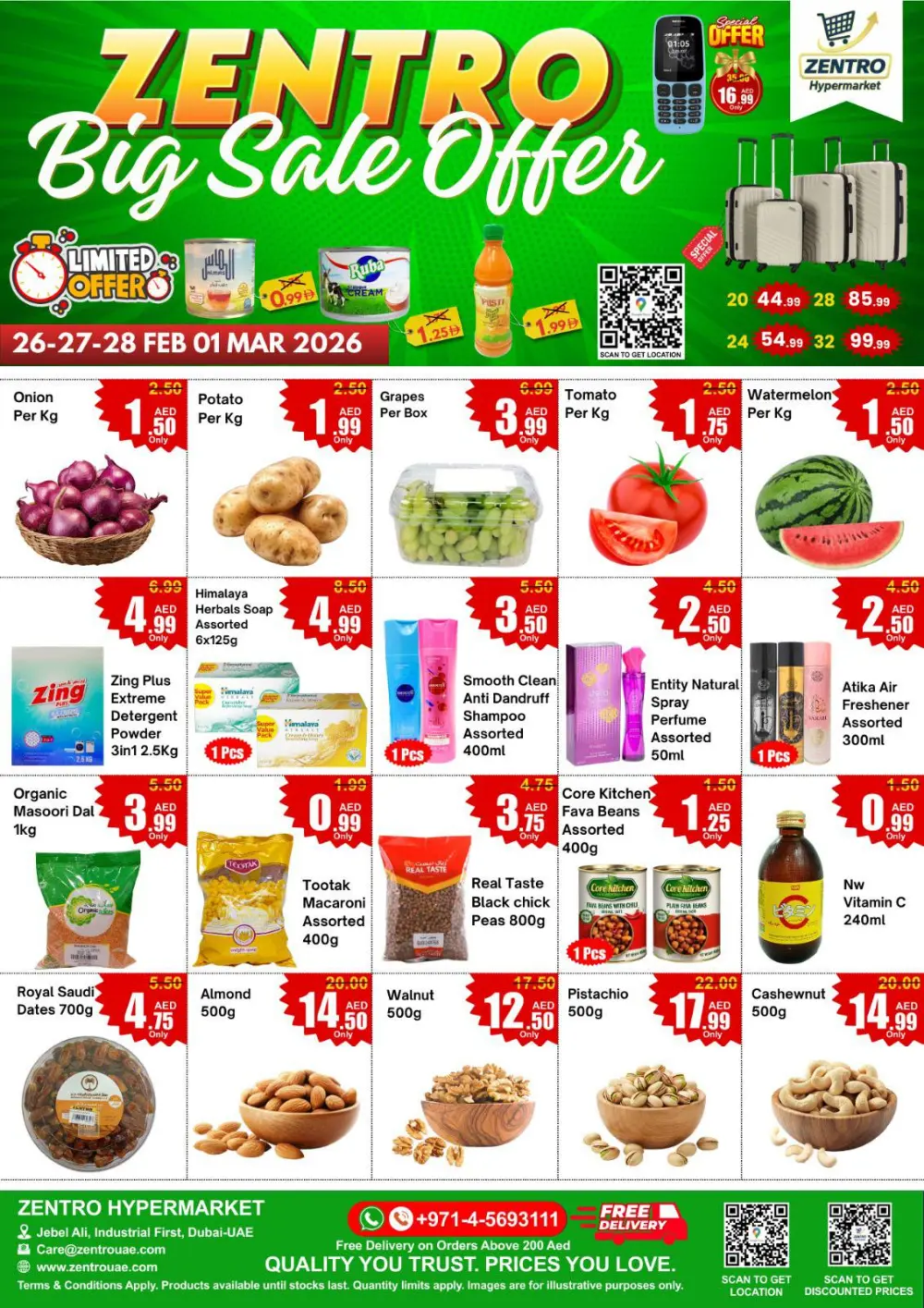 50% Off Grocery Deals | Zentro Hypermart Jebel Ali | Ends March 5