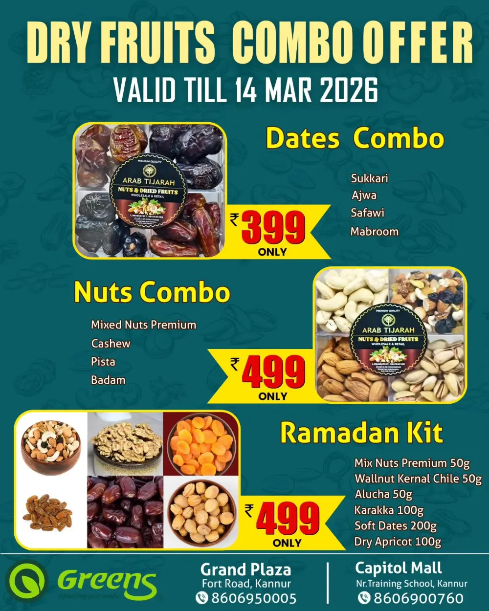Ramadan Weekend Special Offer | Greens Hypermarket Kannur & Thalassery | Valid Feb 28 - Mar 01