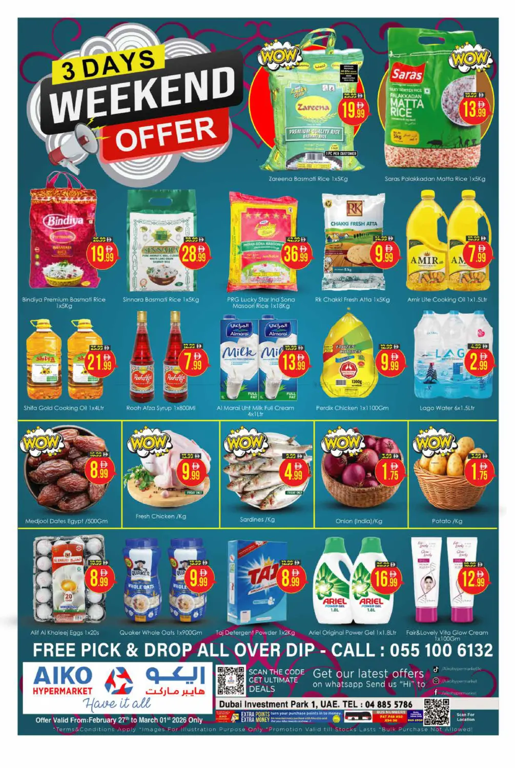 3-Day Weekend Deals: Aiko Hypermarket Dubai | Ends March 1