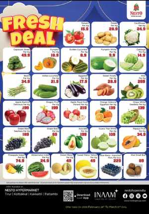 Fresh Vegetable & Fruit Offers In Nesto Hypermarket Calicut,Palakkad