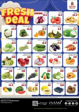 Fresh Vegetable & Fruit Offers In Nesto Hypermarket Malappuram
