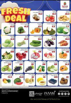Fresh Vegetable & Fruit Offers In Nesto Hypermarket Wayanad