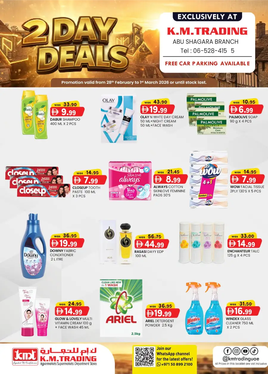 K.M. Trading 2-Day Deals: Abu Shagara Branch | Until March 1