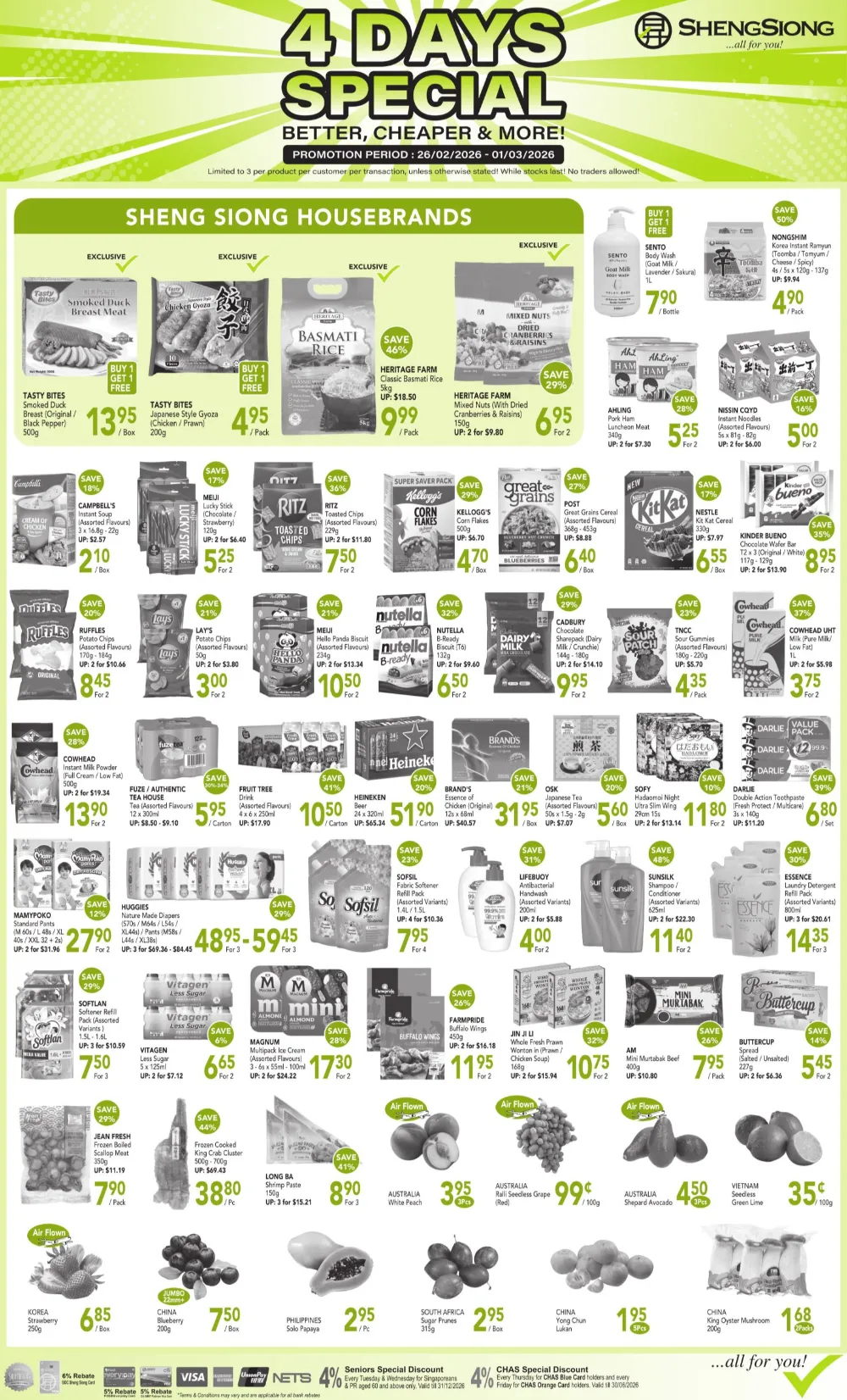 Sheng Siong 4 Days Special