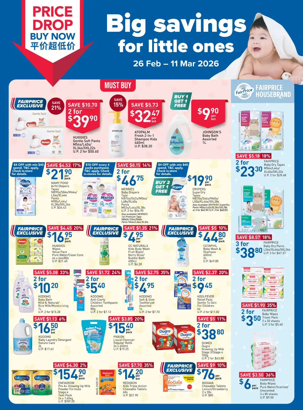 FairPrice Baby Sale 26 Feb to 11 Mar 2026