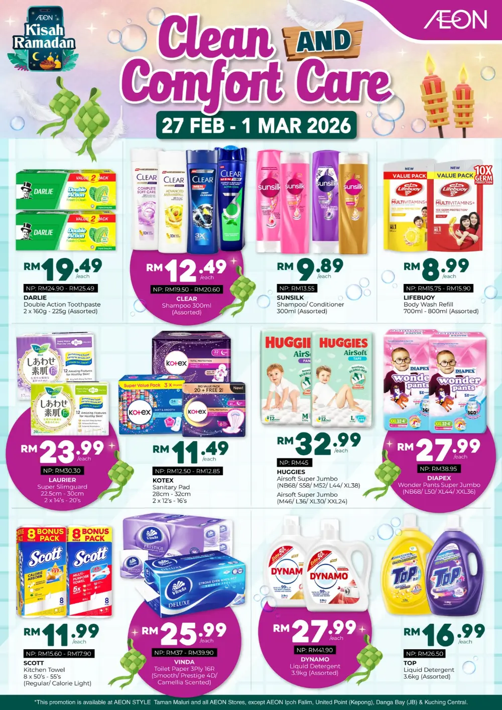 AEON Ramadan Clean & Comfort Sale Ends 1 Mar