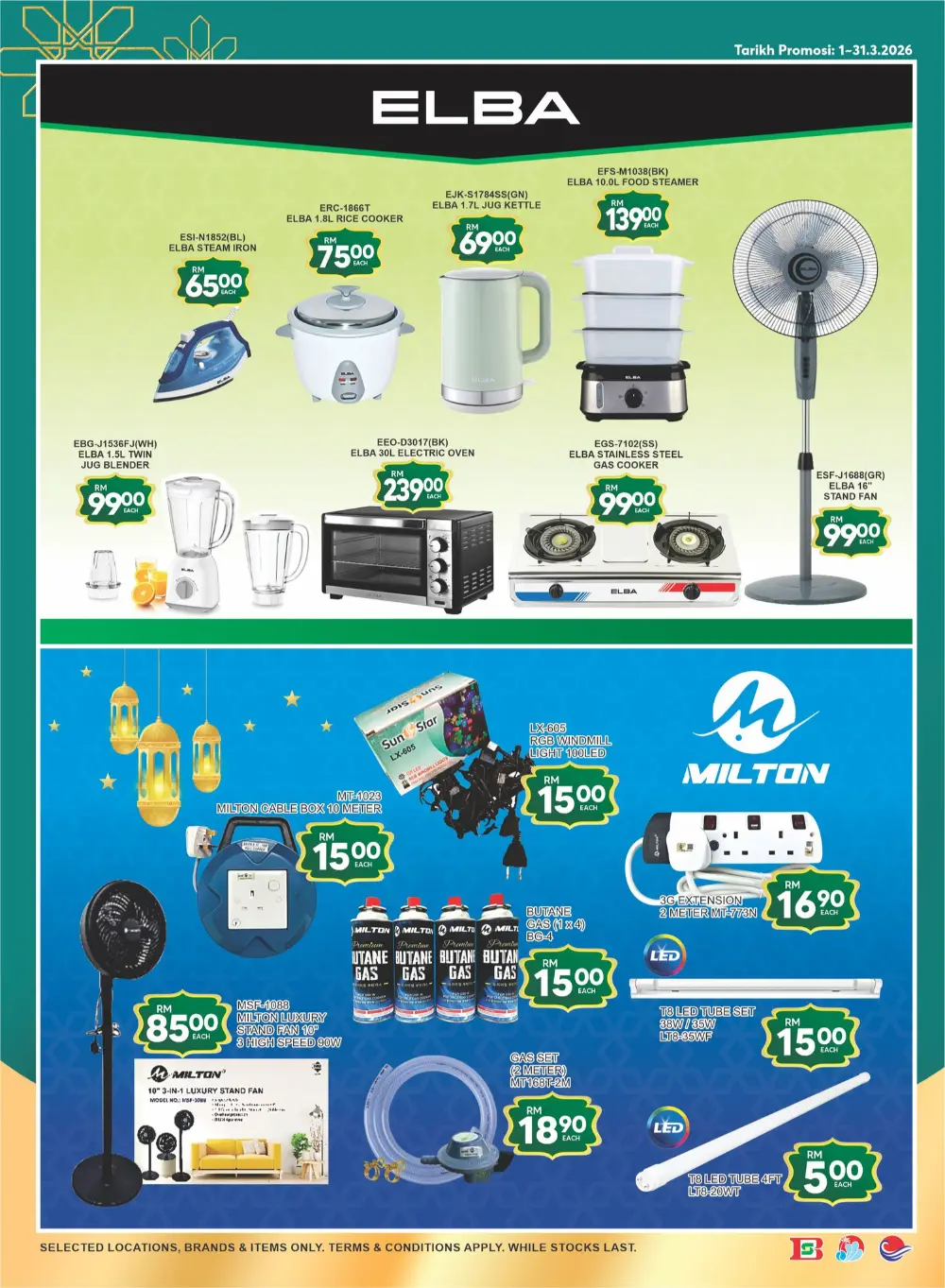 Billion Pantai Timor Hari Raya Sale Valid until 20 March 2026