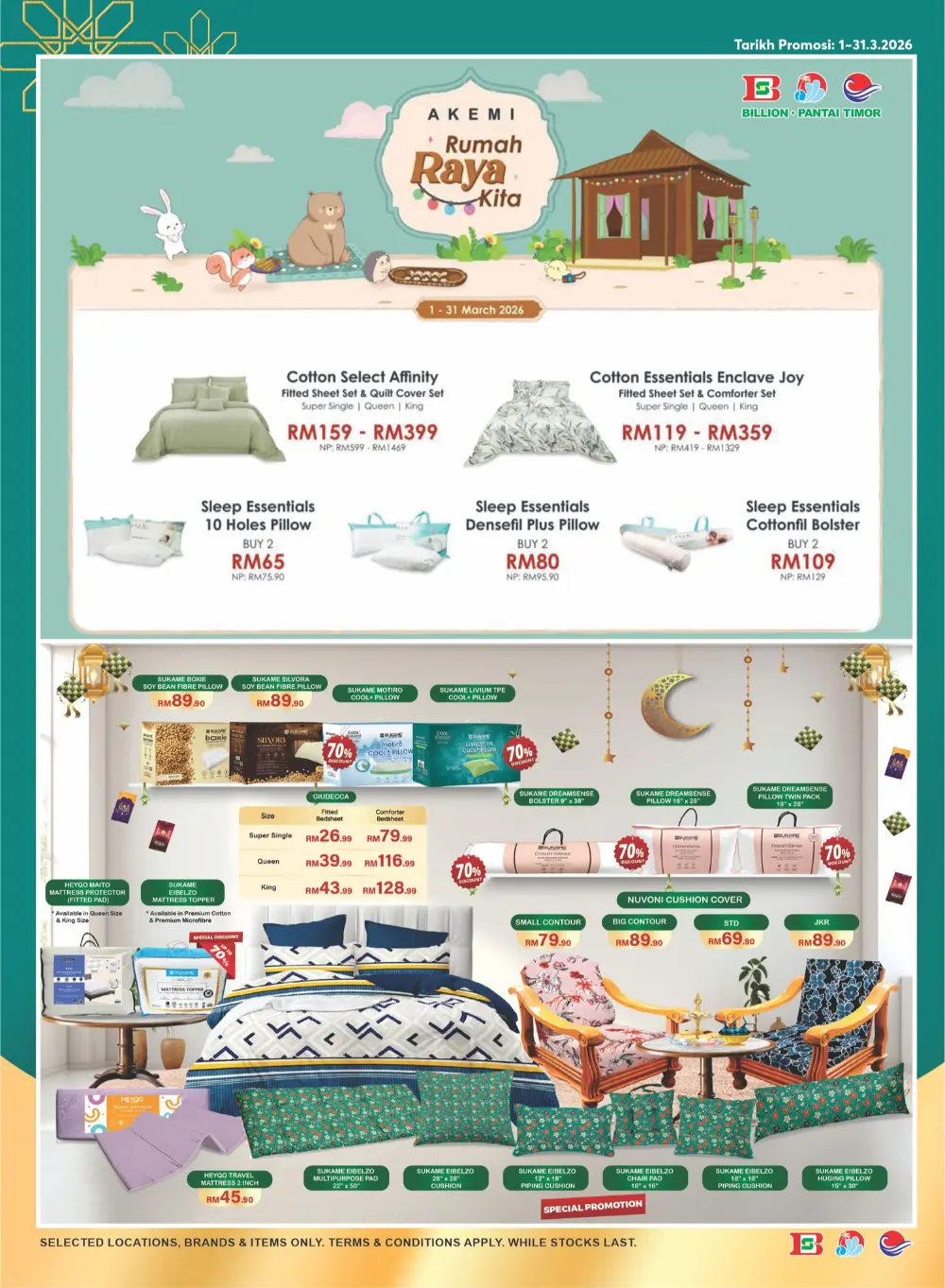 Billion Pantai Timor Hari Raya Sale Valid until 20 March 2026