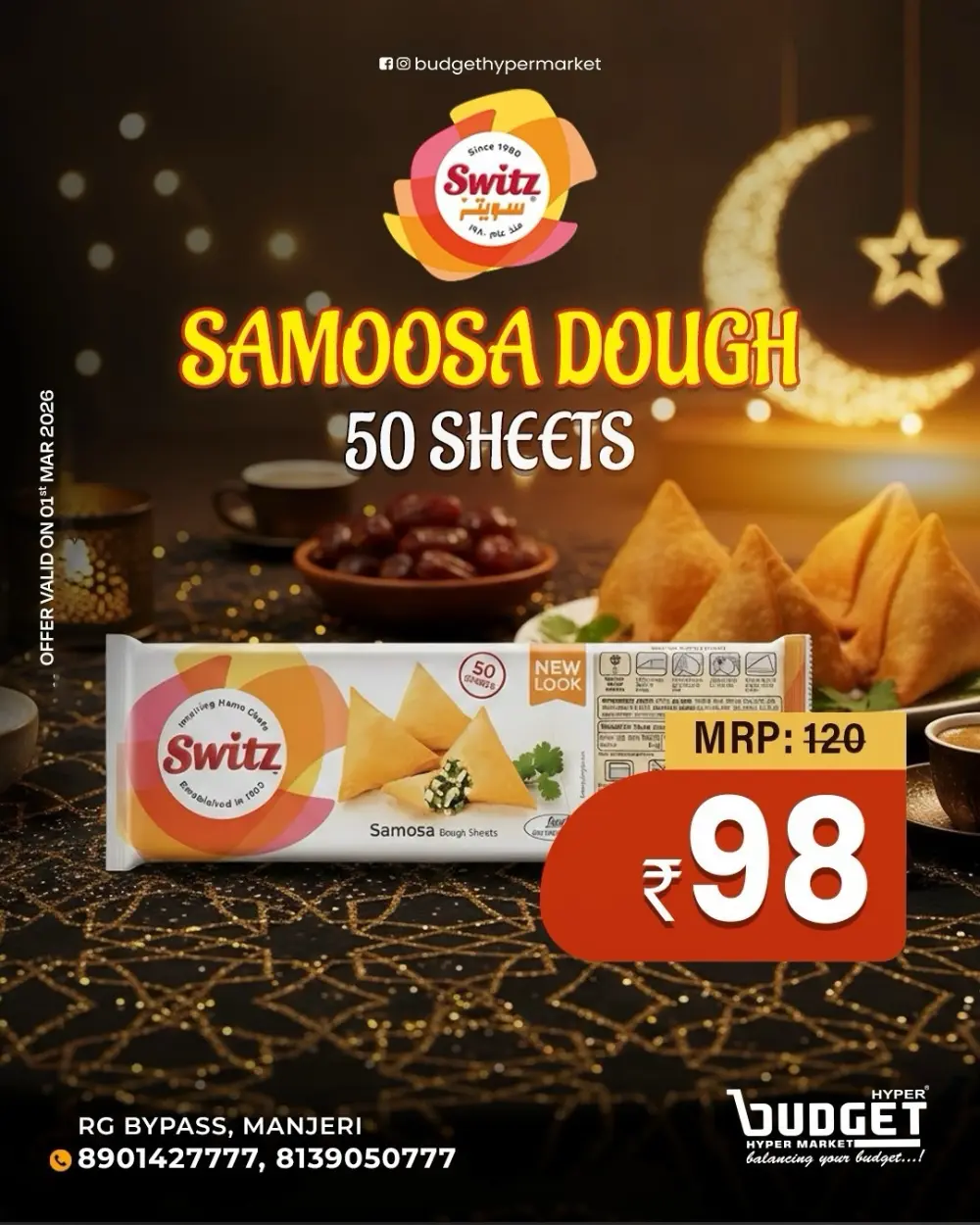 Budget Hypermarket Manjeri Offers | Valid 1 March 2026