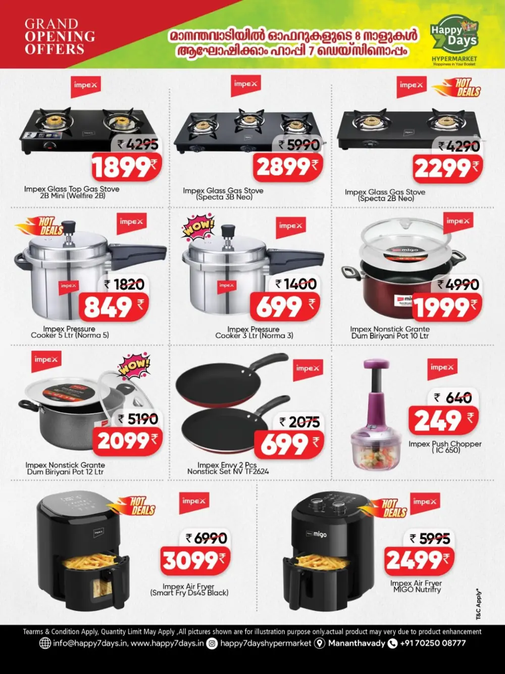 Grand Opening Offers - Happy Days Mananthavady - March 8