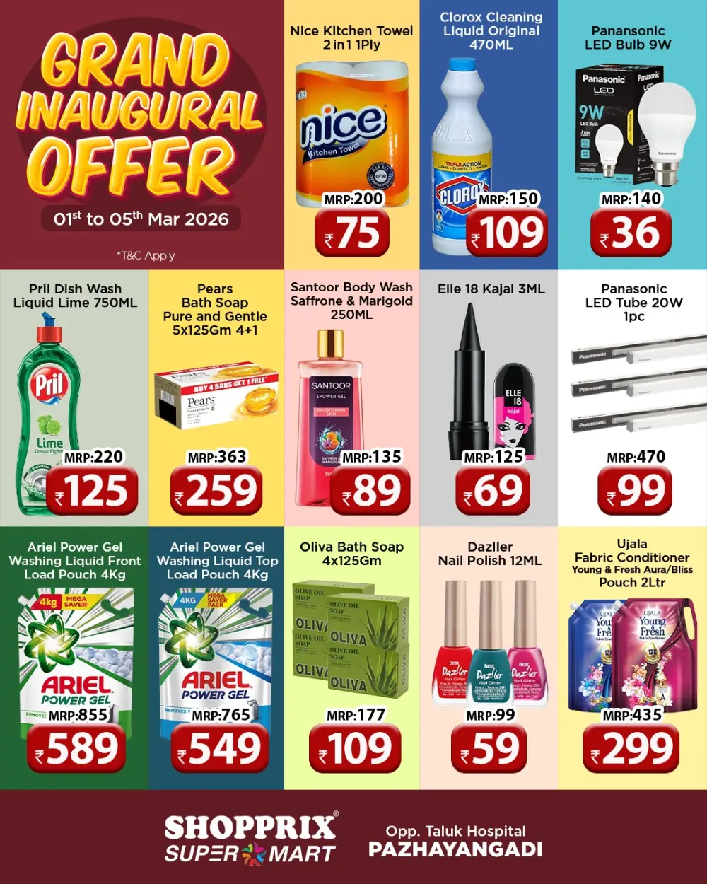 Shopprix Pazhayangadi Offers Valid Until 5 March 2026