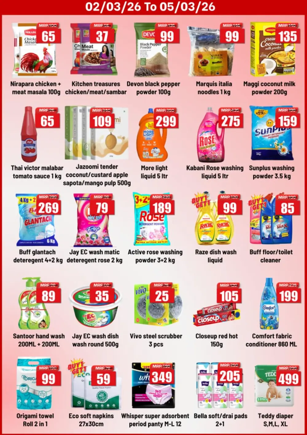 Budget Deals at Real Hyper Market Neerchal, Kannur | Offers Valid 02-05 March 2026