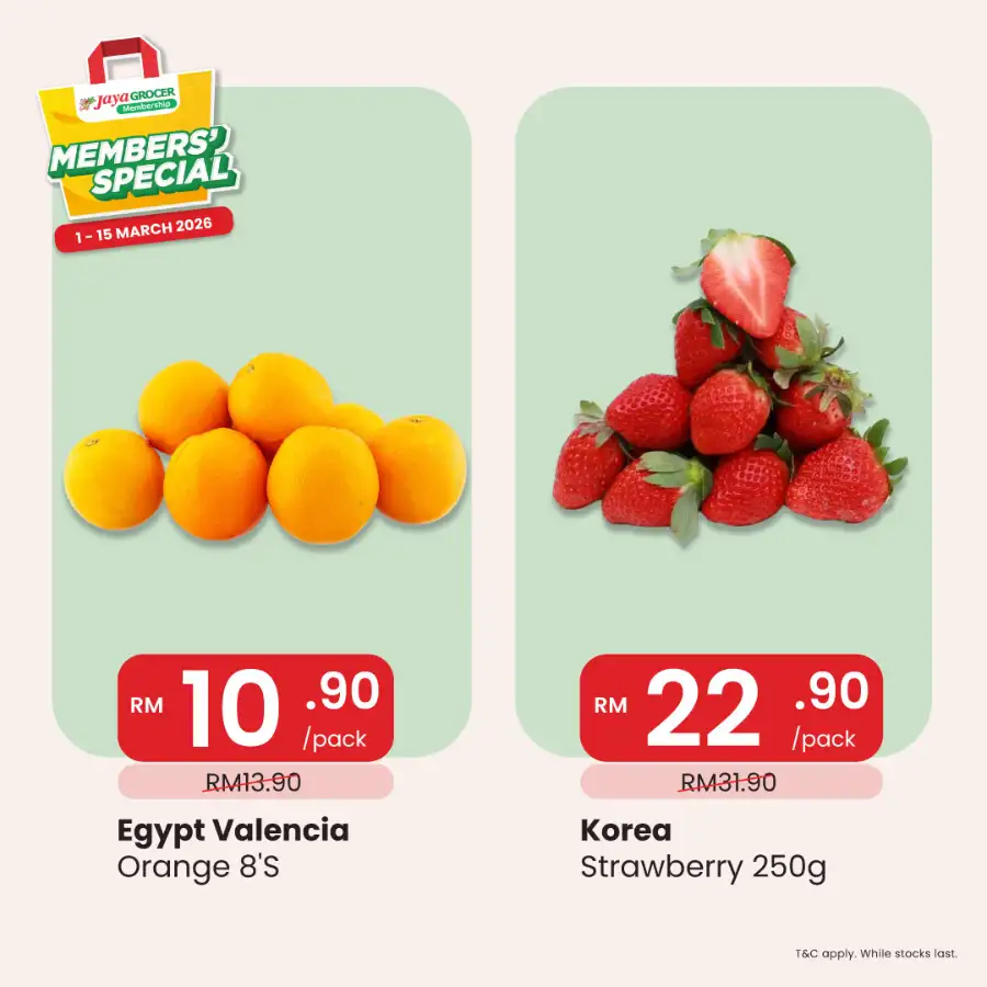 Jaya Grocer Malaysia Members' Special Deals Ends 15 March