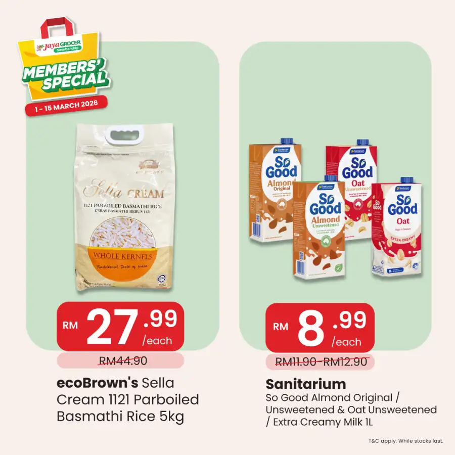 Jaya Grocer Malaysia Members' Special Deals Ends 15 March