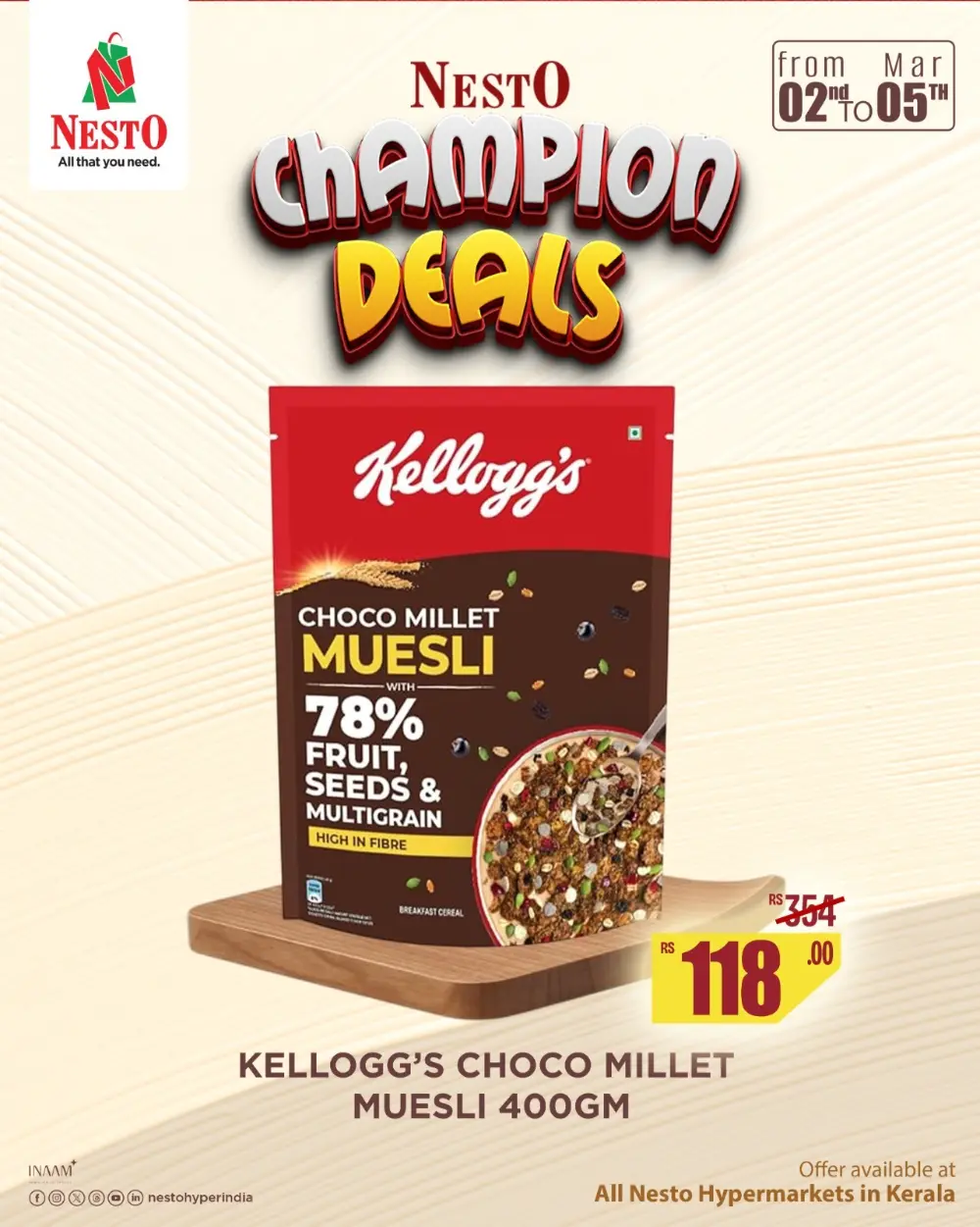 Nesto Chevvay Santha Offers - Nesto Hypermarket Calicut | Valid March 03 Only