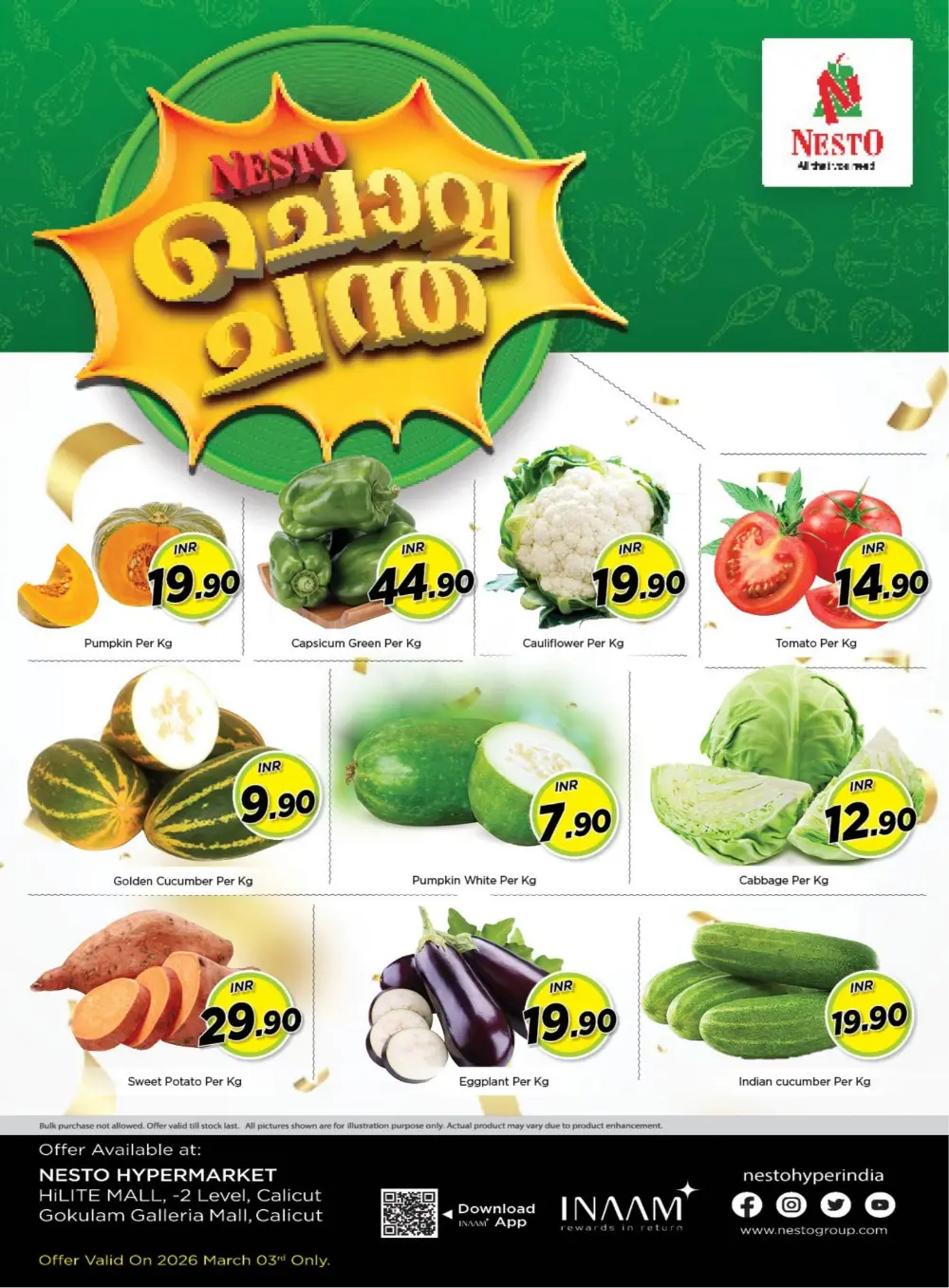 Nesto Tuesday Market Offers - Calicut Branches | Valid 03 March 2026