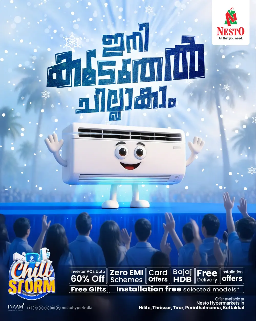 Nesto Chill Storm: Up to 60% Off AC Sale | Calicut & Thrissur | Ends Mar 10