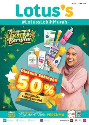 Lotus's Malaysia Penjagaan Diri Promotion Ends 11 Mar 2026 In Lotus's Kuala Lumpur,Labuan,Putrajaya,Johor,Kedah,Kelantan,Malacca,Negeri Sembilan,Pahang,Penang,Perak,Perlis,Sabah,Sarawak,Selangor,Terengganu