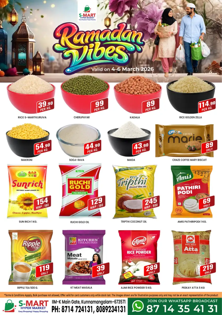 Ramadan Vibes Sale at S-Mart Hypermarket Kunnamangalam | Ends March 6