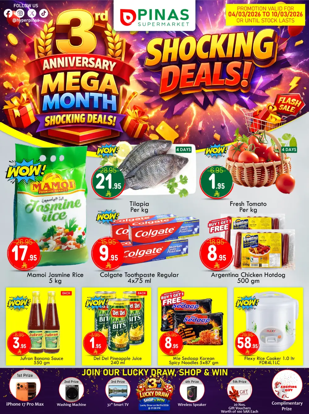 Anniversary Mega Sale at PINAS Supermarket Riyadh