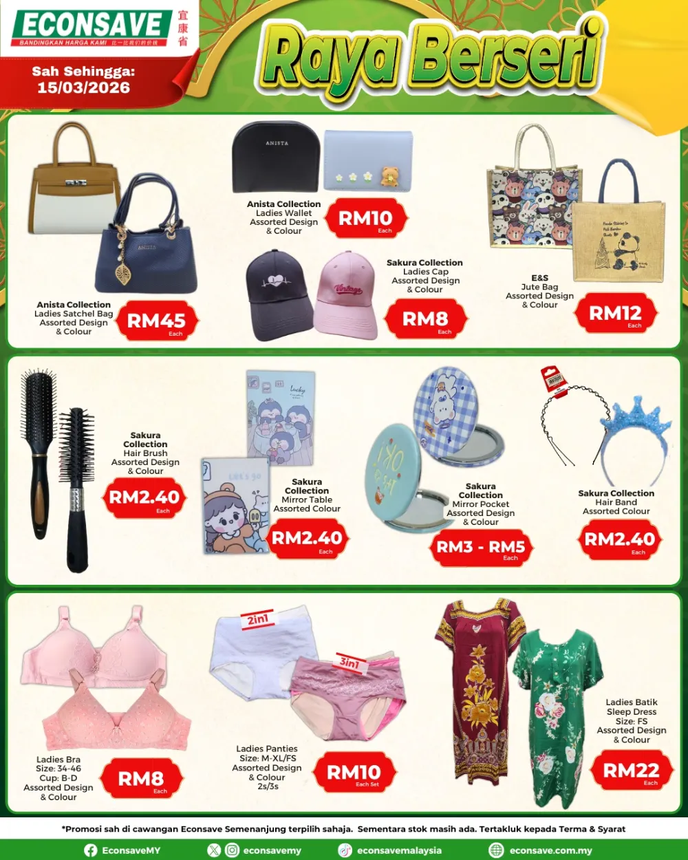 Selesa & Berbaloi Ladies' Fashion Sale | Valid until 15/03/2026