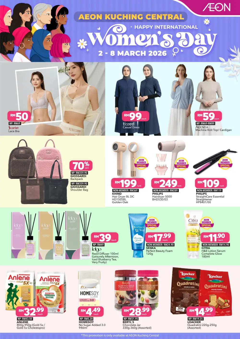Women's Day Offers 2026 | AEON Retail Malaysia | Ends 8 March