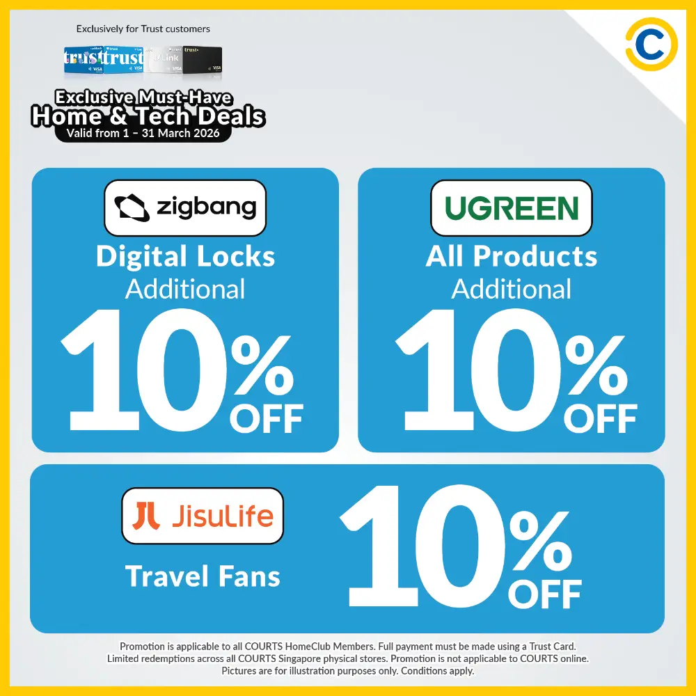 45% Off Home & Tech Deals | Courts x Trust Bank | Ends 31 March