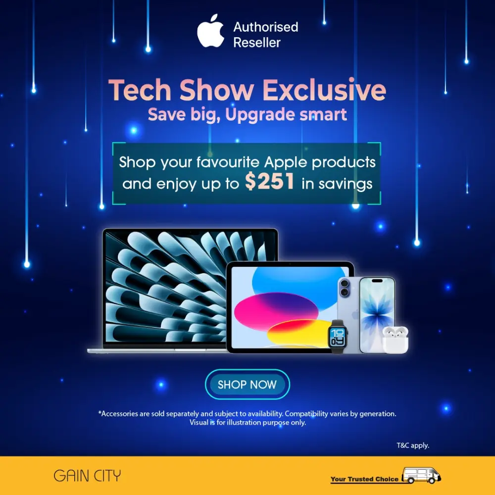 Tech Show Apple Deals | Gain City Singapore | Save up to $251