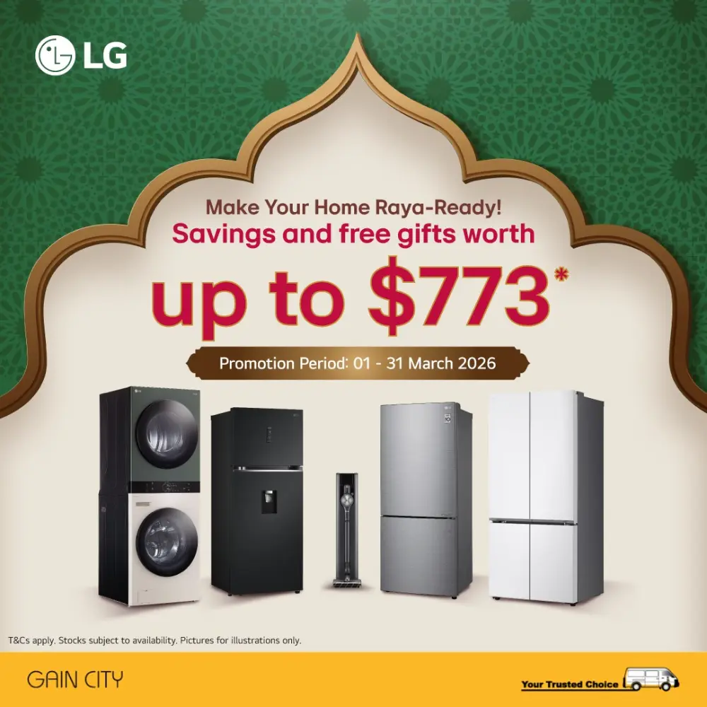 LG Raya Deals: Save & Free Gifts up to $773 | Gain City | Ends 31 Mar