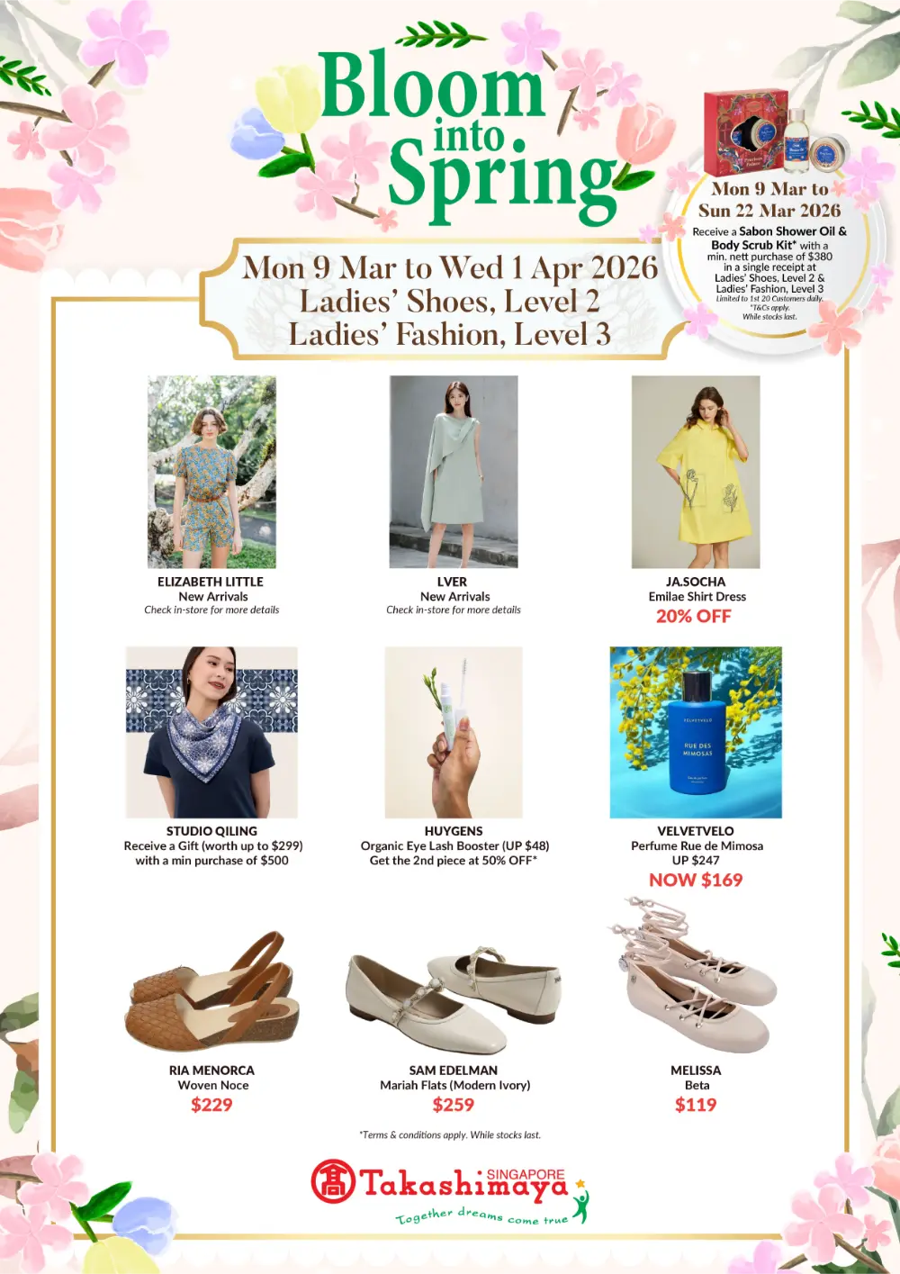 Bloom into Spring Sale | Takashimaya Singapore Sports Dept | Ends 1 Apr