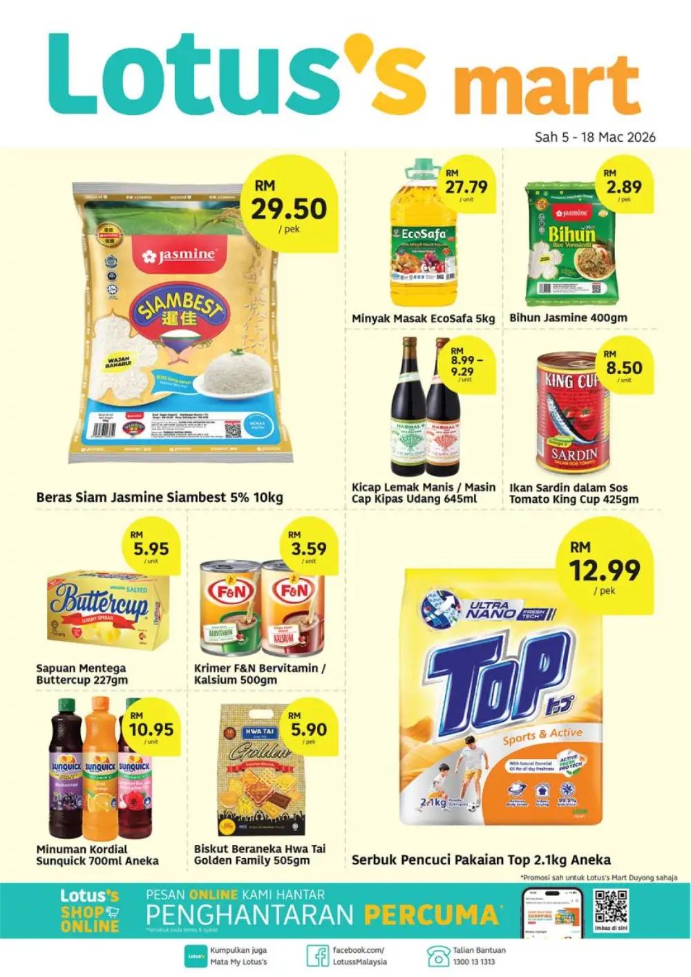 Lotus's Mart Duyong Offers | Groceries & Household | Ends 18 March