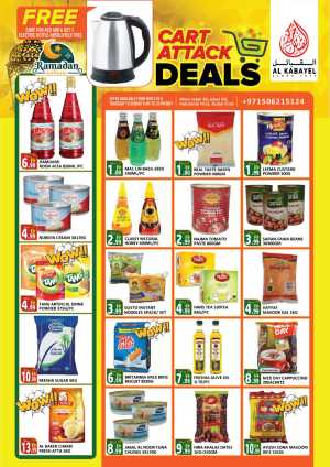 Cart Attack Deals at Al Kabayel Jebel Ali | Offers Valid Until March 8 In Al Kabayel Dubai