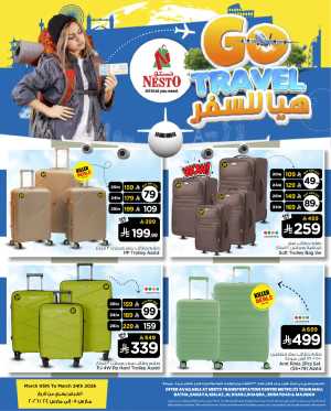 Go Travel Offer | Nesto Hypermarket Riyadh & Buraydah | Ends March 24 In Nesto Hypermarket Riyadh,Al-Kharj,Al Majmaah,Shaqraa
