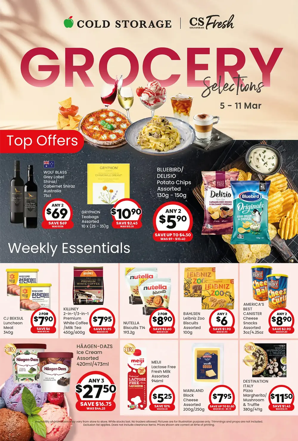 Grocery Selections: Cold Storage & CS Fresh Weekly Essentials