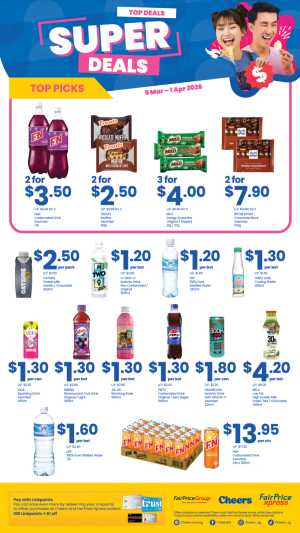 Cheers & FairPrice Xpress Super Deals | Milo, F&N, Ritter Sport | Ends 01 Apr In Cheers Singapore