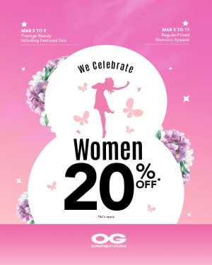 20% Off Women's Day Sale | OG Singapore | Ends Mar 11 In OG Department Stores Singapore