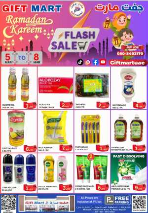 Ramadan Flash Sale at Gift Mart Sharjah | Offers End March 8 In Gift Mart Sharjah / Ajman