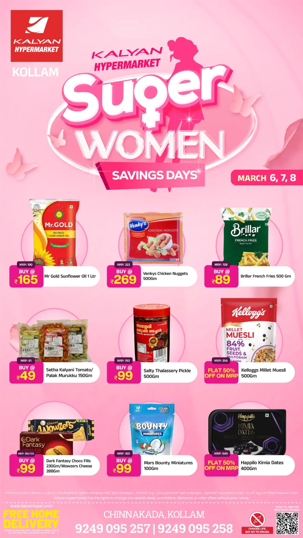 Super Women Savings Days | Kalyan Hypermarket Chinnakada, Kollam | Offers Valid March 6-8