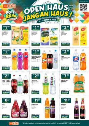 Raya Drinks Offer | AEON BiG Malaysia | Valid Until 8 March 2026 In AEON BiG Kuala Lumpur,Labuan,Putrajaya,Johor,Kedah,Kelantan,Malacca,Negeri Sembilan,Pahang,Penang,Perak,Perlis,Sabah,Sarawak,Selangor,Terengganu