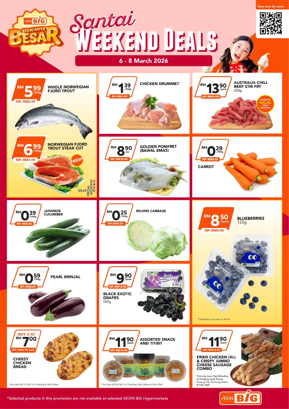 Weekend Grocery Offers | AEON BiG Santai Deals | Valid 6-8 Mar 2026